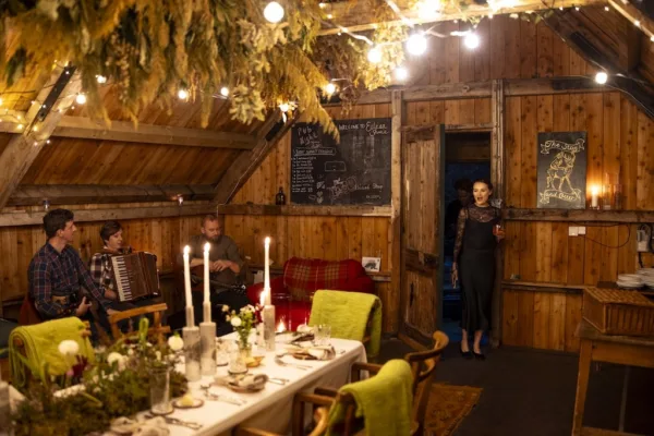 CELEBRATIONS GALLERY ES village hall dinner set up K Borkowski